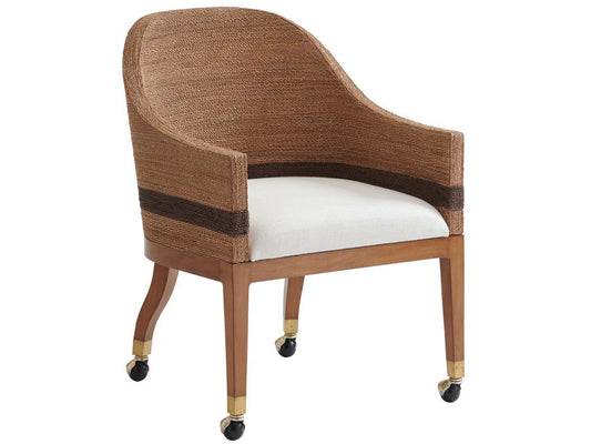 Tommy Bahama Home - Palm Desert Dorian Woven Arm Chair With Casters, Sonoran - 575-887-01 veiw 1