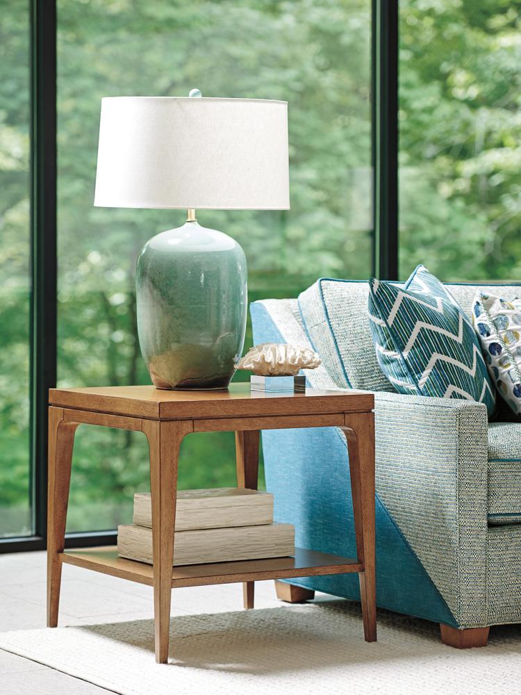 Tommy Bahama Home - Palm Desert Kinsley Square Lamp Table, Sonoran - 575-955 veiw 2