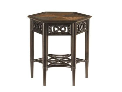 Tommy Bahama Home - Royal Kahala Sugar And Lace Dining Table with 54 Inch Round Glass Top - 539-875-54C veiw 2