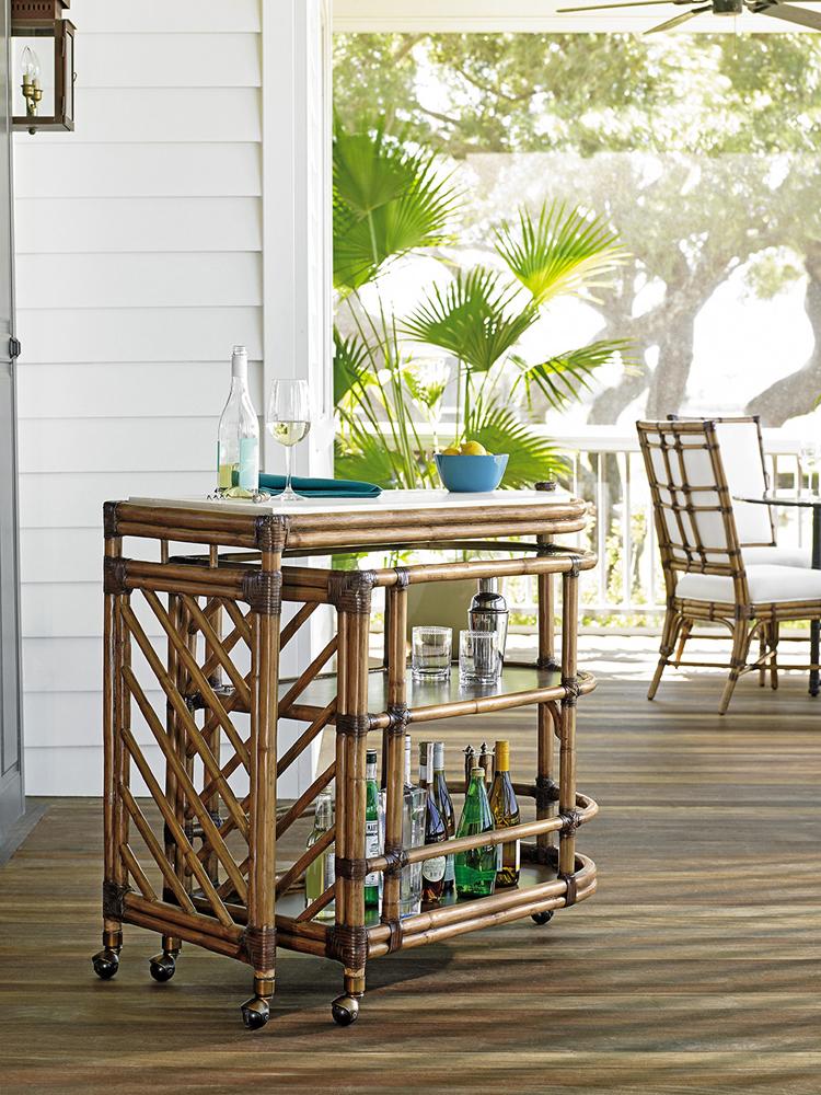 Tommy Bahama Home - Twin Palms Cable Beach Bar Cart - 558-862 veiw 5