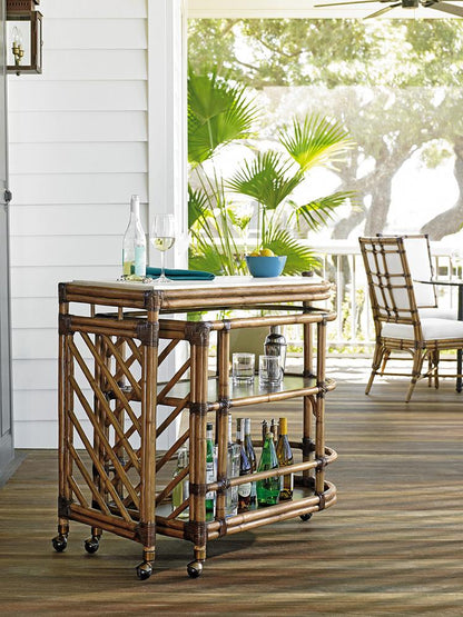 Tommy Bahama Home - Twin Palms Cable Beach Bar Cart - 558-862 veiw 5