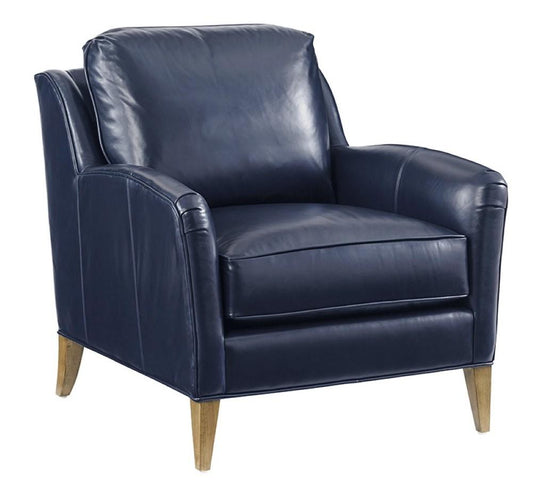 Tommy Bahama Home - Twin Palms Coconut Grove Leather Chair in Blue - LL7287-11-40 veiw 1