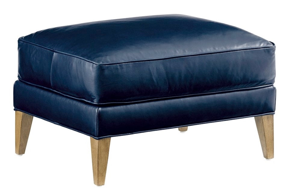 Tommy Bahama Home - Twin Palms Coconut Grove Leather Ottoman in Blue - LL7287-44-40 veiw 1