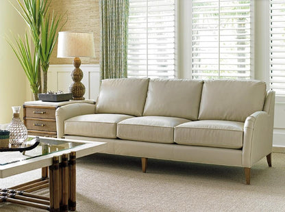 Tommy Bahama Home - Twin Palms Coconut Grove Leather Sofa in White - LL7287-33-40 veiw 2