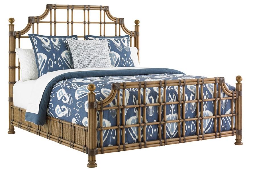 Tommy Bahama Home - Twin Palms St. Kitts Queen Rattan Bed - 558-143C veiw 1