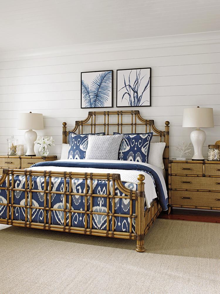 Tommy Bahama Home - Twin Palms St. Kitts Queen Rattan Bed - 558-143C veiw 3