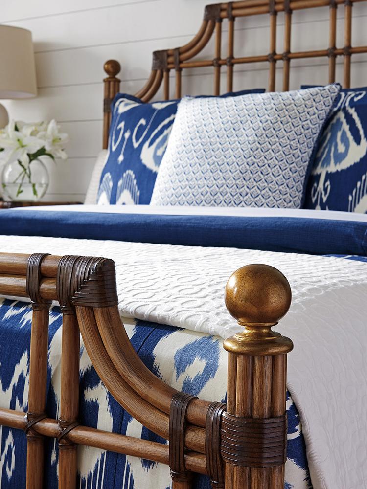 Tommy Bahama Home - Twin Palms St. Kitts Queen Rattan Bed - 558-143C veiw 4