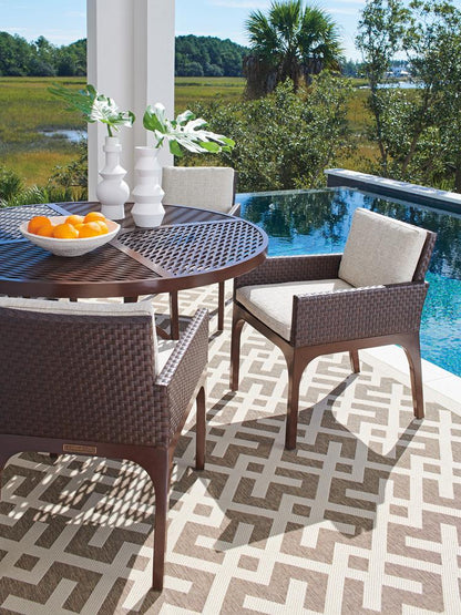 Tommy Bahama Outdoor - Abaco Arm Dining Chair, Medium Brown - 3420-13-40 veiw 3