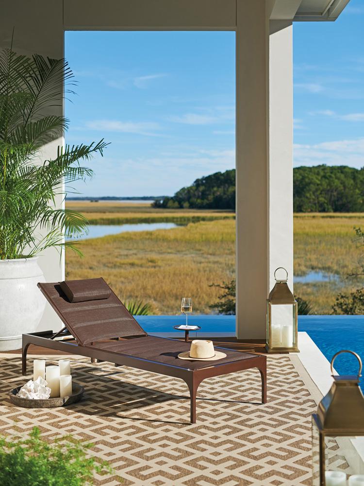 Tommy Bahama Outdoor - Abaco Chaise Lounge, Medium Brown - 3420-75 veiw 2