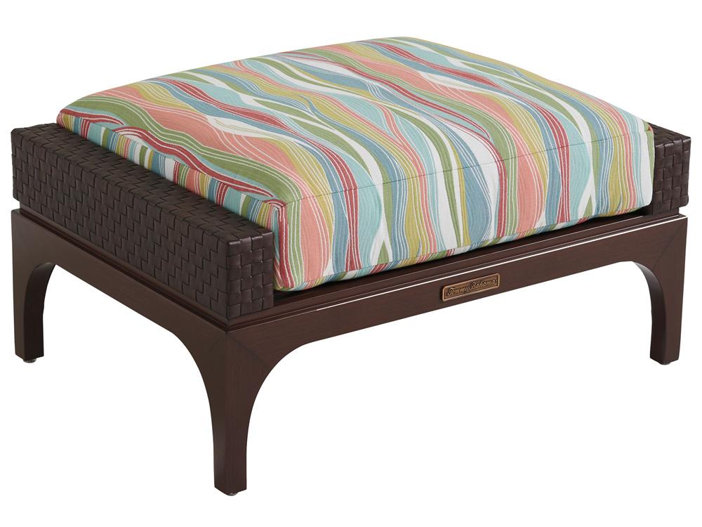 Tommy Bahama Outdoor - Abaco Ottoman, Medium Brown - 3420-44-40 veiw 1