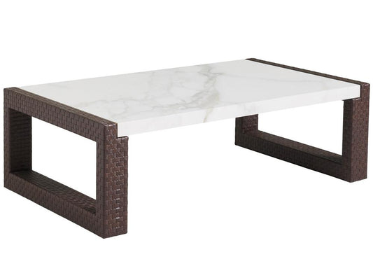 Tommy Bahama Outdoor - Abaco Rectangular Cocktail Table, Medium Brown - 3420-947 veiw 1