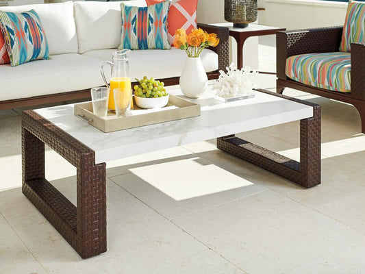 Tommy Bahama Outdoor - Abaco Rectangular Cocktail Table, Medium Brown - 3420-947 veiw 2