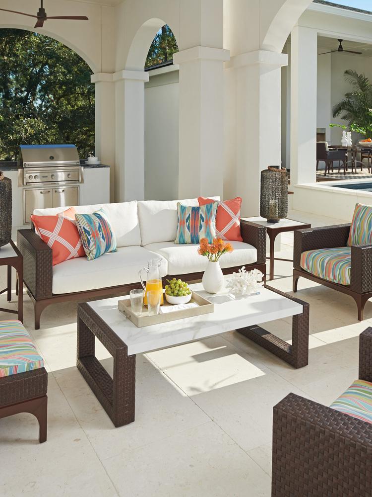 Tommy Bahama Outdoor - Abaco Rectangular Cocktail Table, Medium Brown - 3420-947 veiw 3
