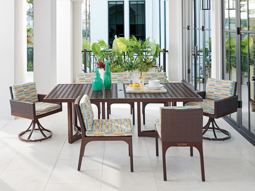 Tommy Bahama Outdoor - Abaco Rectangular Dining Table, Medium Brown - 3420-876C veiw 2