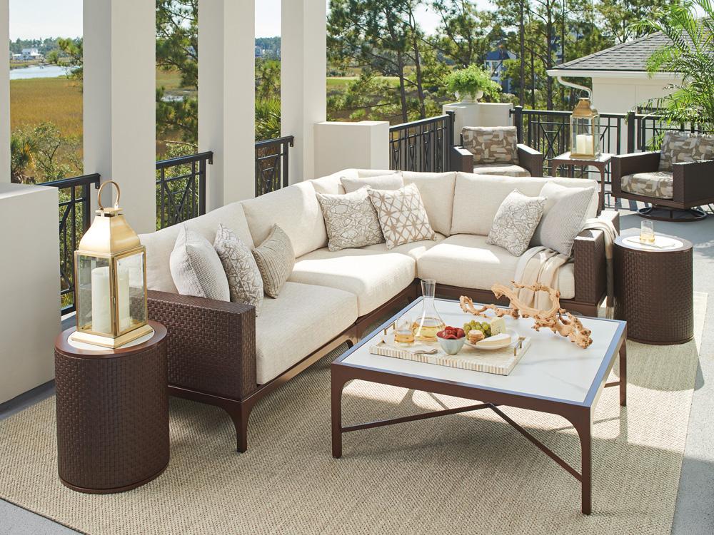 Tommy Bahama Outdoor - Abaco Round Accent Table, Medium Brown - 3420-952 veiw 3
