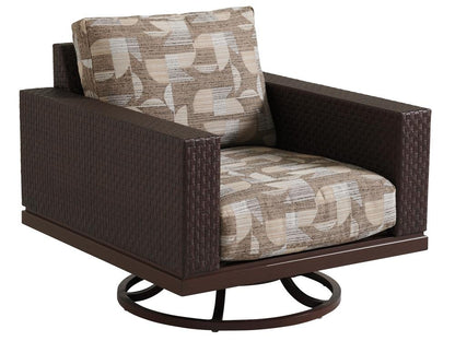 Tommy Bahama Outdoor - Abaco Swivel Lounge Chair, Medium Brown - 3420-11SW-40 veiw 1