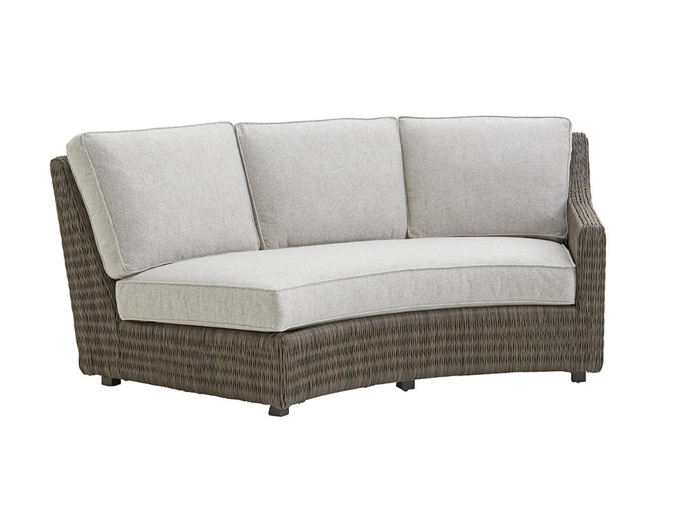 Tommy Bahama Outdoor - Cypress Point Ocean Terrace Curved Sectional Armless Sofa, Dark Brown - 3900-82R-41 veiw 1