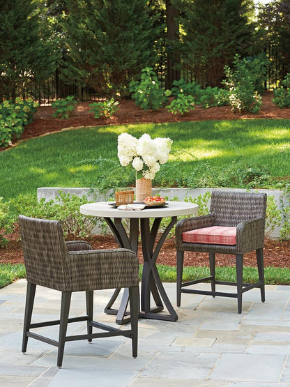 Tommy Bahama Outdoor - Cypress Point Ocean Terrace Round High/Low Bistro Table With Weatherstone Top - 3900-873 veiw 3