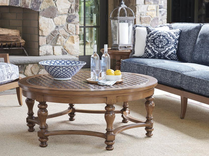 Tommy Bahama Outdoor - Harbor Isle Round Cocktail Table, Walnut - 3935-947 veiw 2