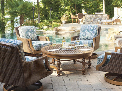 Tommy Bahama Outdoor - Harbor Isle Round Cocktail Table, Walnut - 3935-947 veiw 3