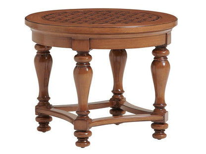 Tommy Bahama Outdoor - Harbor Isle Round End Table, Walnut - 3935-955 veiw 1