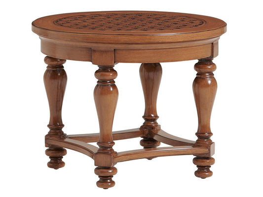 Tommy Bahama Outdoor - Harbor Isle Round End Table, Walnut - 3935-955 veiw 1