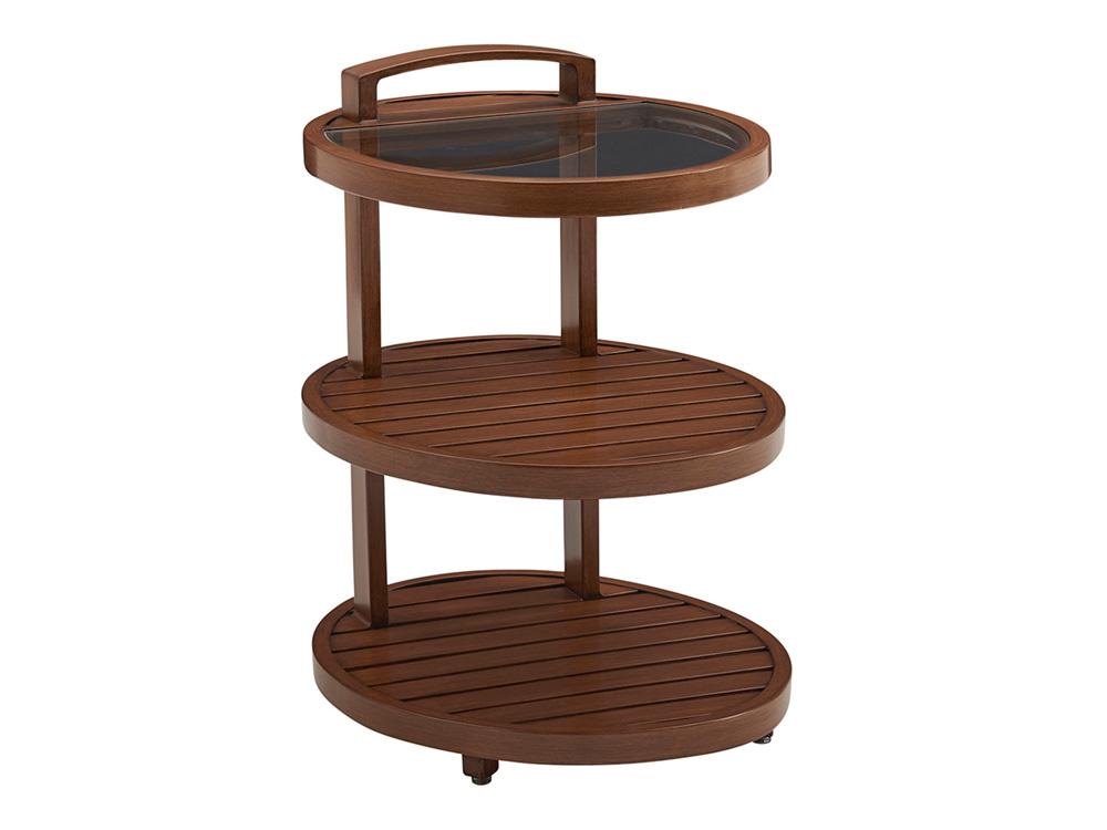 Tommy Bahama Outdoor - Harbor Isle Tiered End Table, Walnut - 3935-958 veiw 1