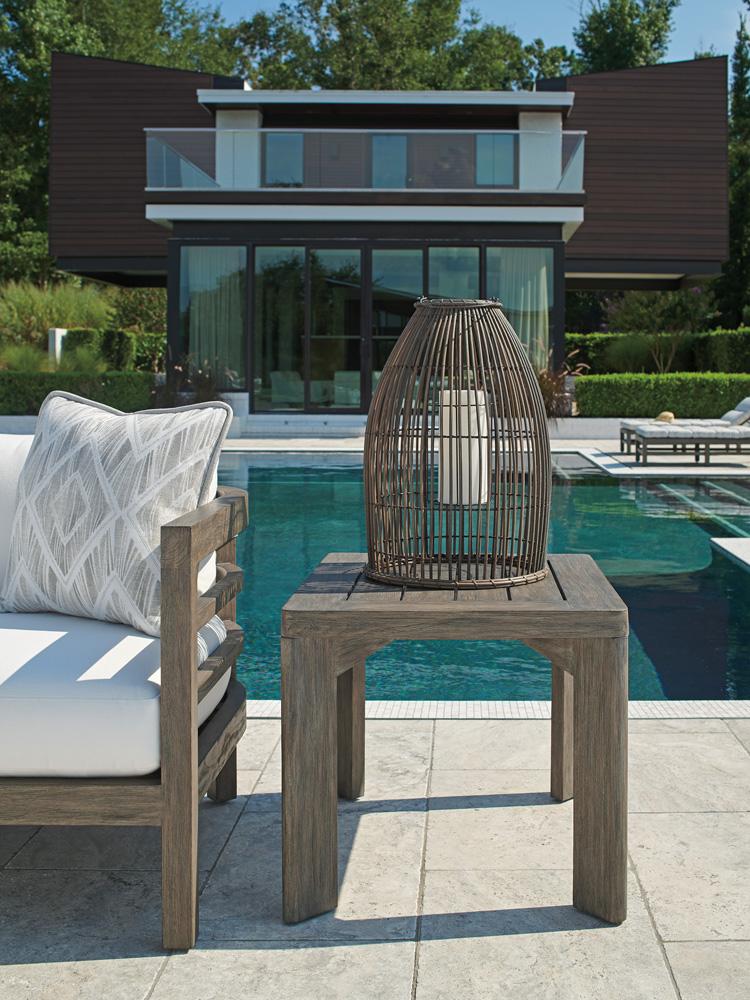 Tommy Bahama Outdoor - La Jolla Rectangular End Table, Taupe - 3950-955 veiw 2