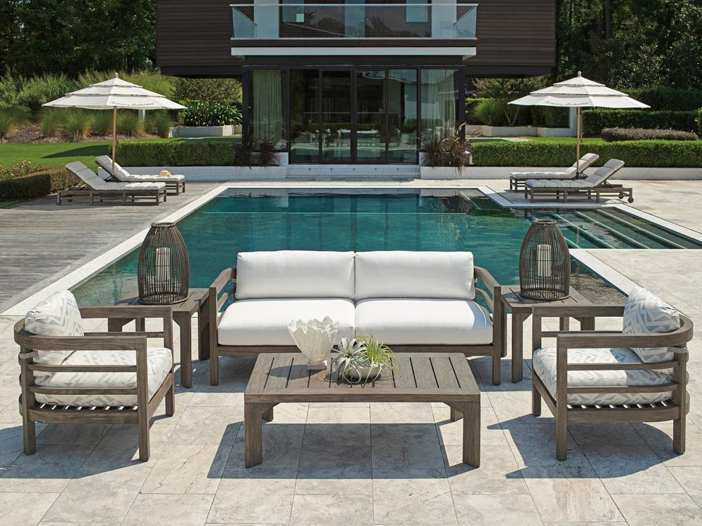 Tommy Bahama Outdoor - La Jolla Rectangular End Table, Taupe - 3950-955 veiw 3