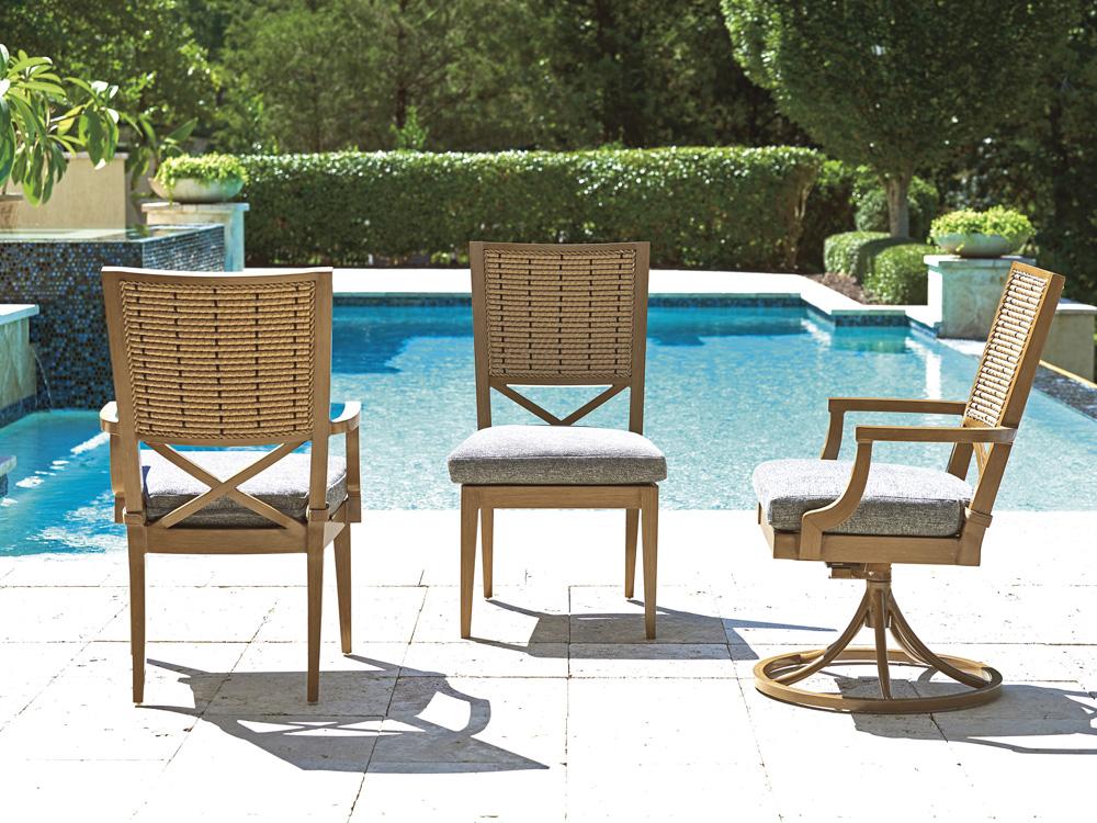 Tommy Bahama Outdoor - Los Altos Valley View Arm Dining Chair, Light Brown - 3930-13-40 veiw 2