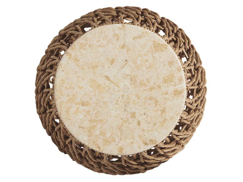 Tommy Bahama Outdoor - Los Altos Valley View Round Accent Table, Light Brown - 3930-954C veiw 3
