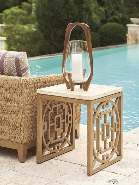 Tommy Bahama Outdoor - Los Altos Valley View Square End Table, Light Brown - 3930-953C veiw 2