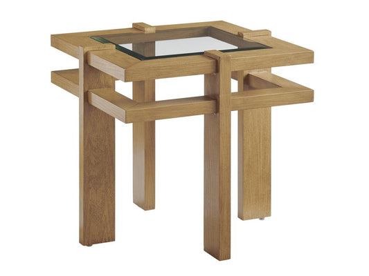 Tommy Bahama Outdoor - Los Altos Valley View Square End Table, Light Brown - 3930-957 veiw 1
