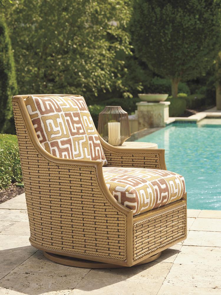 Tommy Bahama Outdoor - Los Altos Valley View Swivel Glider Occasional Chair, Light Brown - 3930-10SG-40 veiw 3