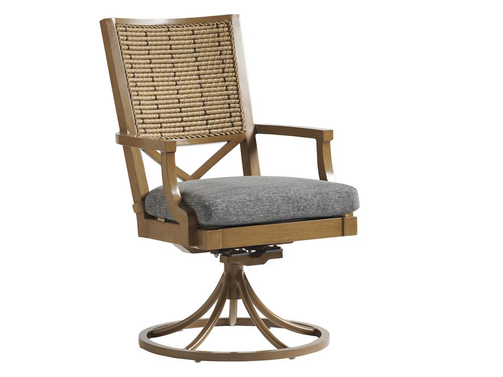 Tommy Bahama Outdoor - Los Altos Valley View Swivel Rocker Dining Chair, Light Brown - 3930-13SR-40 veiw 1