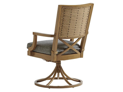 Tommy Bahama Outdoor - Los Altos Valley View Swivel Rocker Dining Chair, Light Brown - 3930-13SR-40 veiw 2