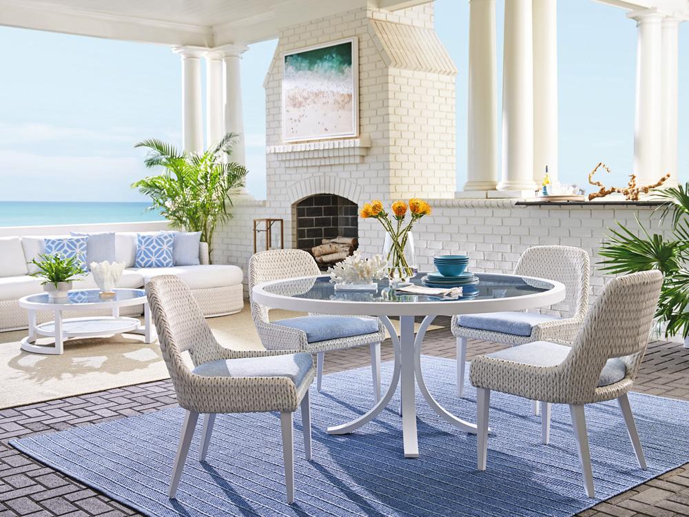 Tommy Bahama Outdoor - Ocean Breeze Promenade Round Dining Table, White - 3460-870C veiw 2