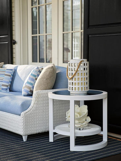 Tommy Bahama Outdoor - Ocean Breeze Promenade Round End Table, White - 3460-953 veiw 2