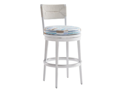 Tommy Bahama Outdoor - Ocean Breeze Promenade Swivel Bar Stool, White - 3460-16SW-40 veiw 1