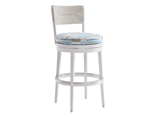 Tommy Bahama Outdoor - Ocean Breeze Promenade Swivel Bar Stool, White - 3460-16SW-40 veiw 1