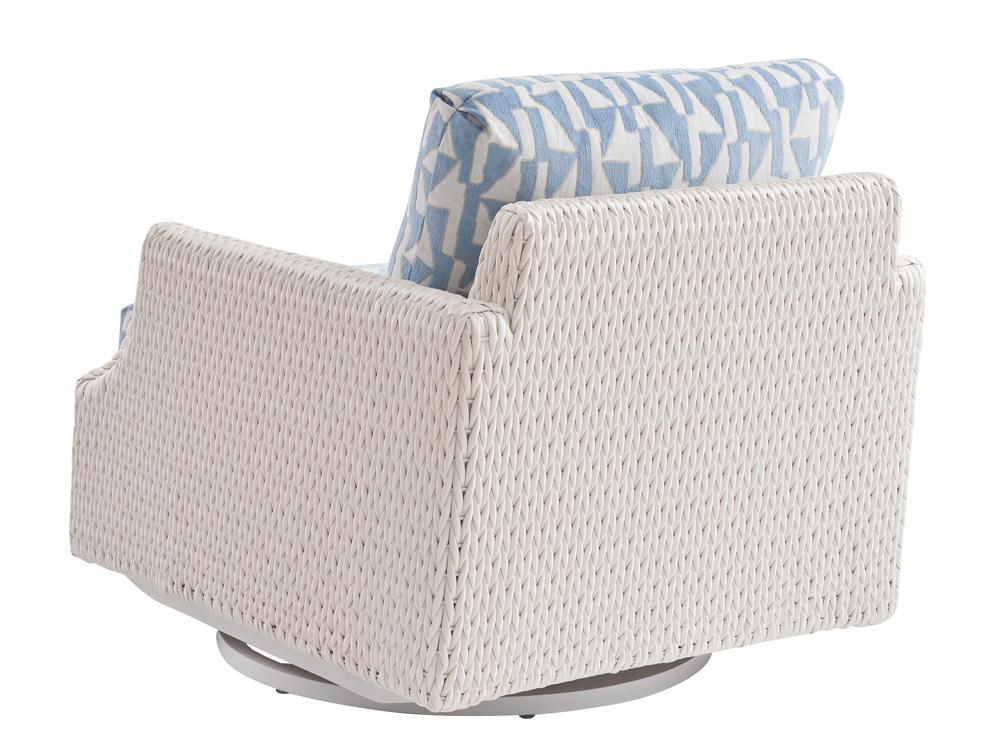 Tommy Bahama Outdoor - Ocean Breeze Promenade Swivel Glider Lounge Chair, White - 3460-11SG-40 veiw 2