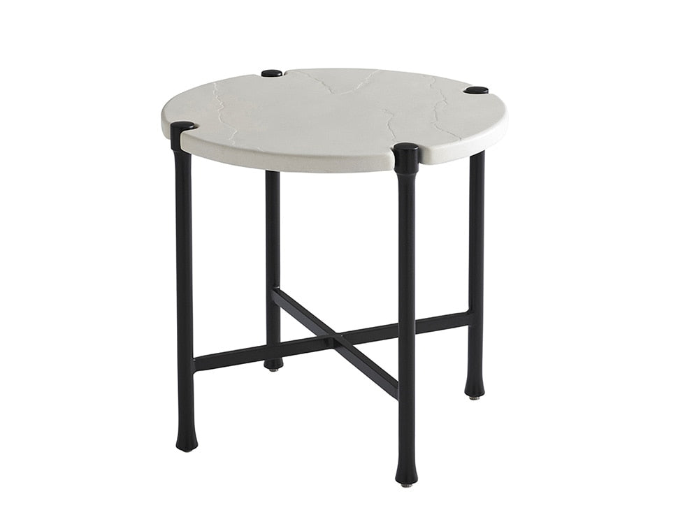 Tommy Bahama Outdoor - Pavlova Round End Table, Graphite - 3910-954 veiw 1