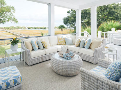 Tommy Bahama Outdoor - Seabrook Ottoman, Ivory - 3430-44-40 veiw 3