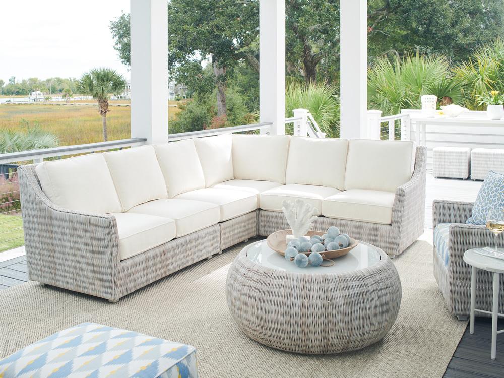 Tommy Bahama Outdoor - Seabrook Round Cocktail Table, Ivory - 3430-943C veiw 3