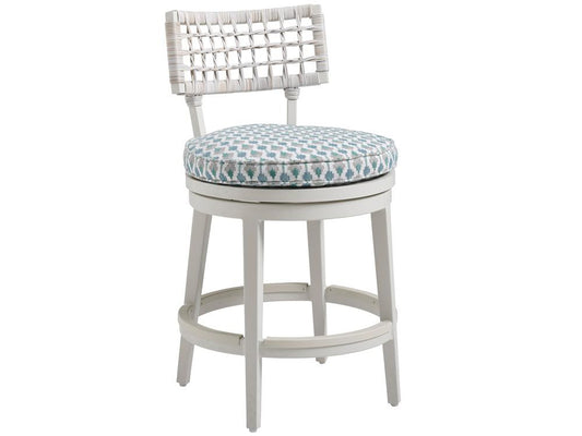 Tommy Bahama Outdoor - Seabrook Swivel Counter Stool, Ivory - 3430-17SW-40 veiw 1