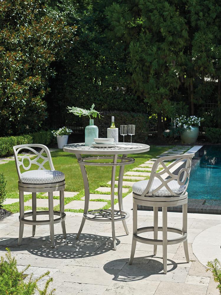 Tommy Bahama Outdoor - Silver Sands High/Low Bistro Table, Gray - 3945-873 veiw 2