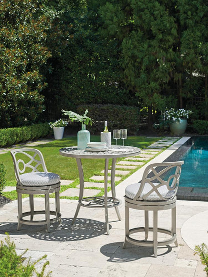Tommy Bahama Outdoor - Silver Sands High/Low Bistro Table, Gray - 3945-873 veiw 3