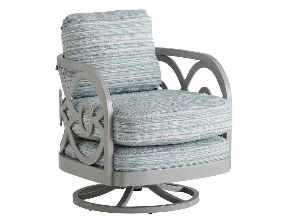 Tommy Bahama Outdoor - Silver Sands Occasional Swivel Chair, Gray - 3945-09SW-40 veiw 1