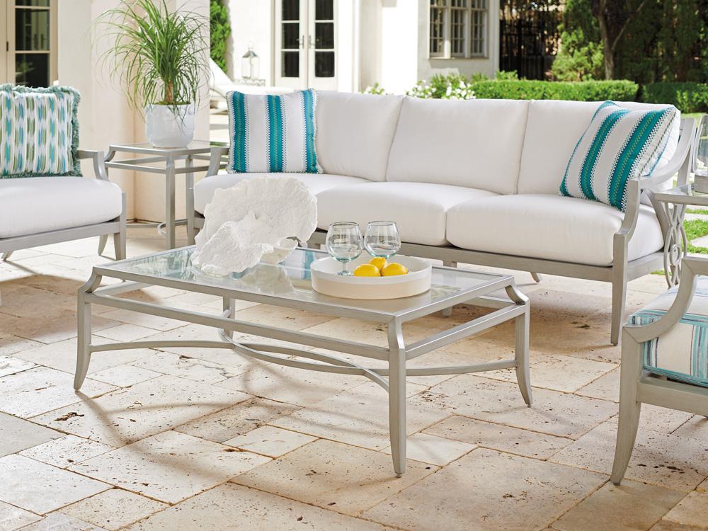 Tommy Bahama Outdoor - Silver Sands Rectangular Cocktail Table, Gray - 3945-945 veiw 2