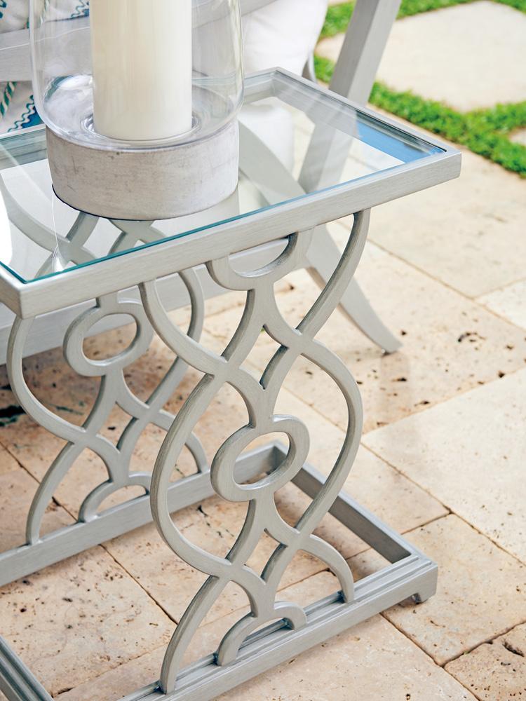 Tommy Bahama Outdoor - Silver Sands Rectangular Spot Table, Gray - 3945-951 veiw 3